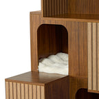 72'' Owner and Pet Shared Bookshelf Cat Tree