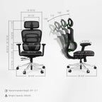 High-Back Mesh Office and Gaming Chair, Black