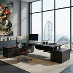 Electric Height-Adjustable Standing Desk, Classic, Black