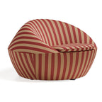 Striped Accent Lounge Chair, Red Yellow and Blue Yellow