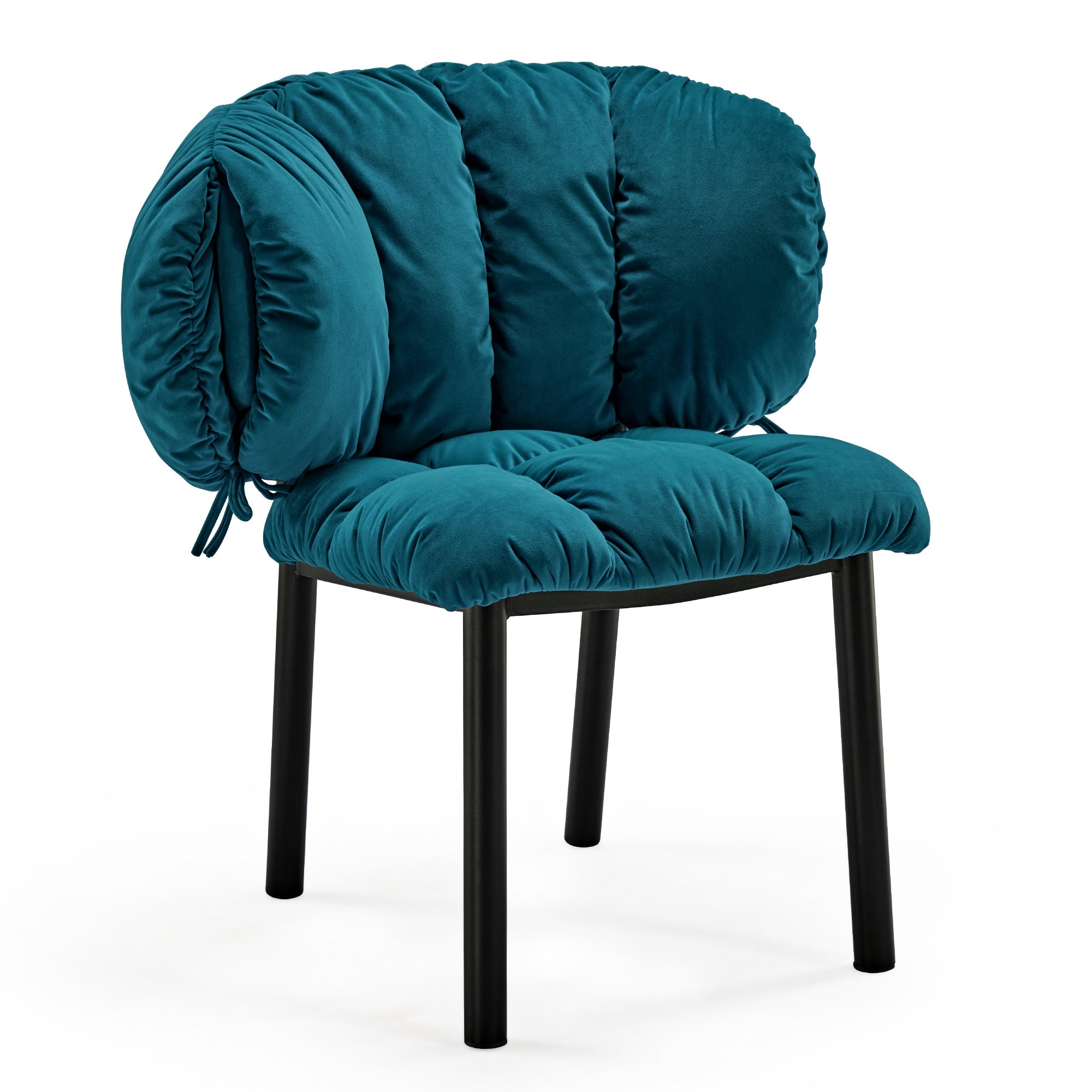 Velvet Dining Side Chair, Set of 1, Red and Green