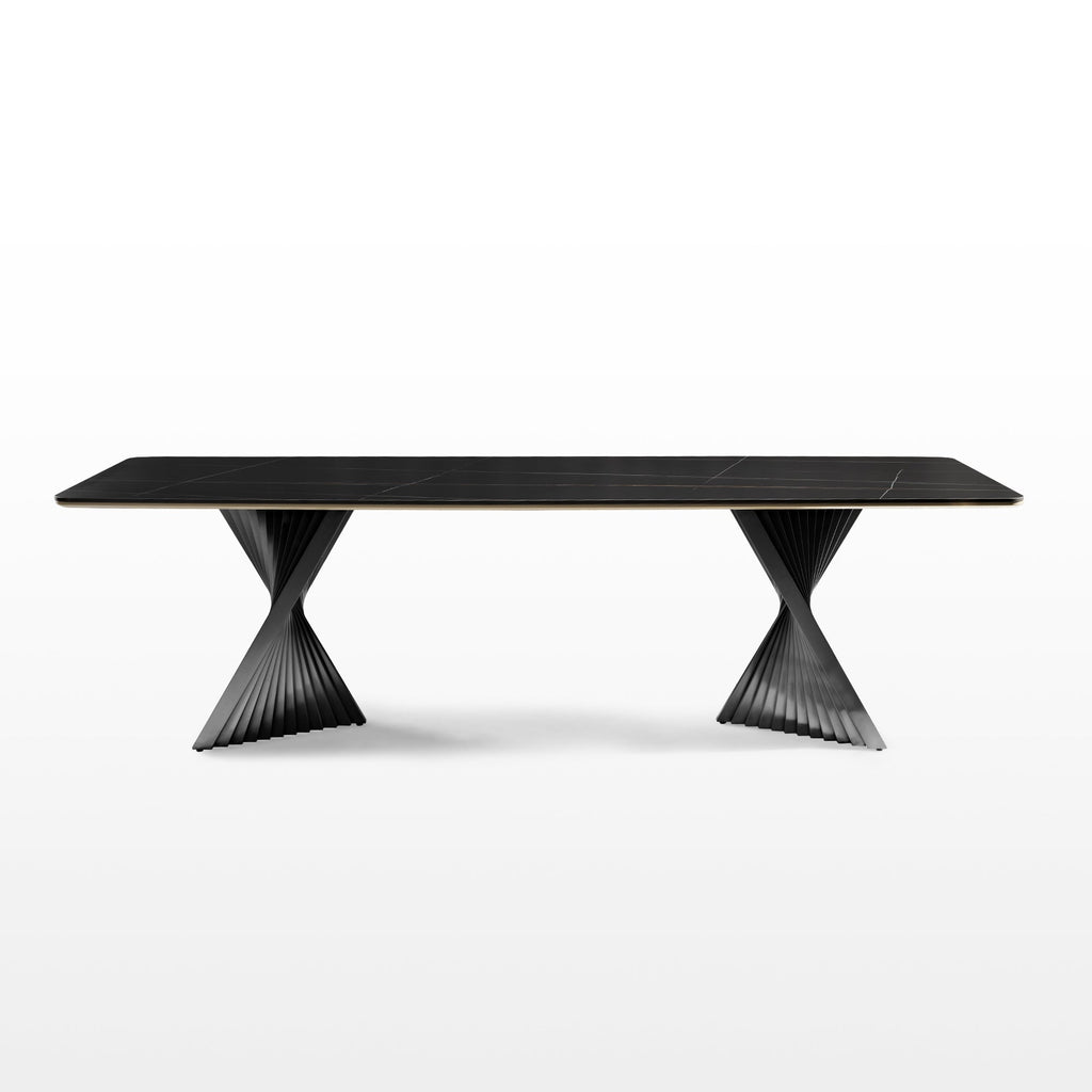 Rectangular Dining Table with Bench, Natural Wood