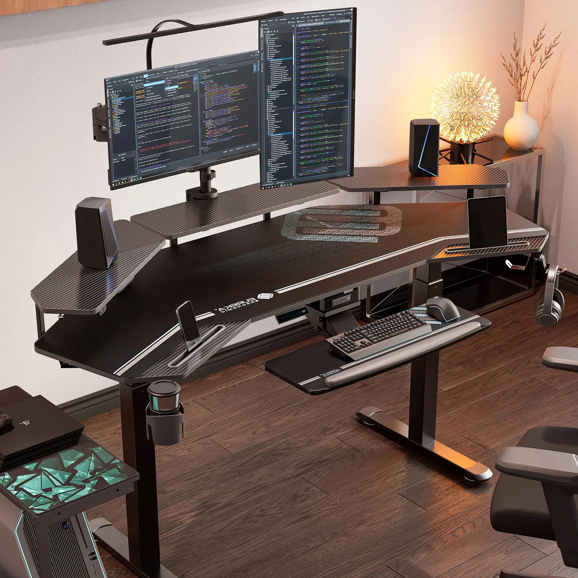 Wing-Shaped Standing Desk (72x23)
