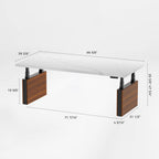 Electric Height-Adjustable Standing Desk, Premium, White