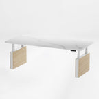 Electric Height-Adjustable Standing Desk, Premium, White