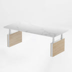 Electric Height-Adjustable Standing Desk, Premium, White