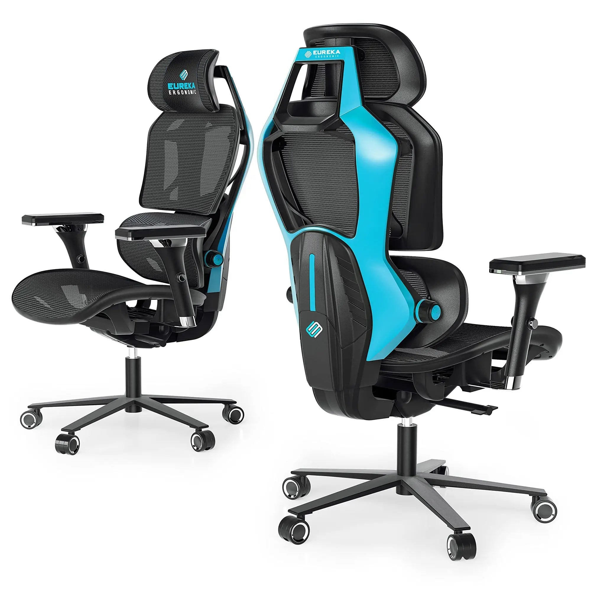 Racing-Style Gaming Chair with Headrest and Lumbar Pillow, Black and Red