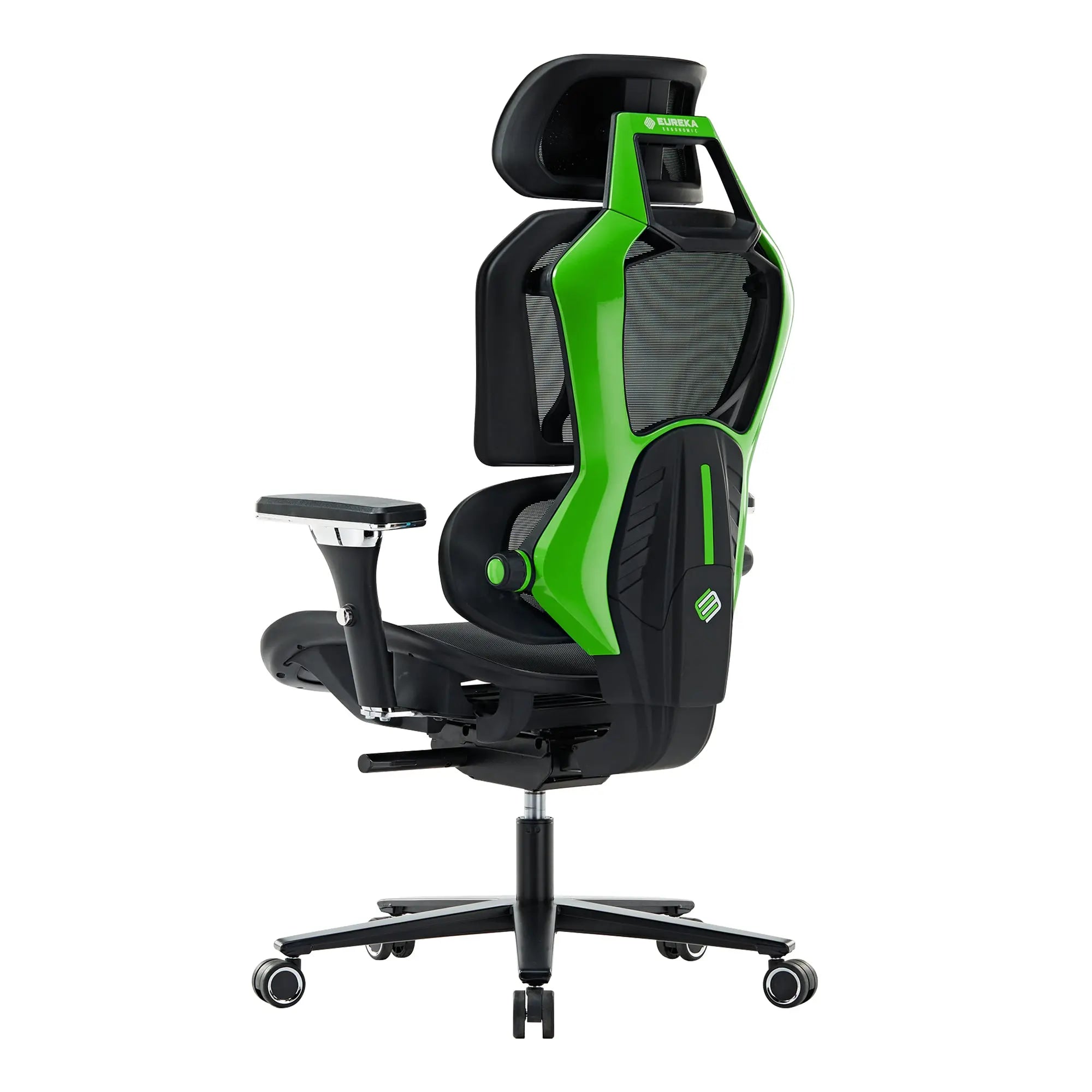 Racing-Style Gaming Chair with Headrest and Lumbar Pillow, Black and Red