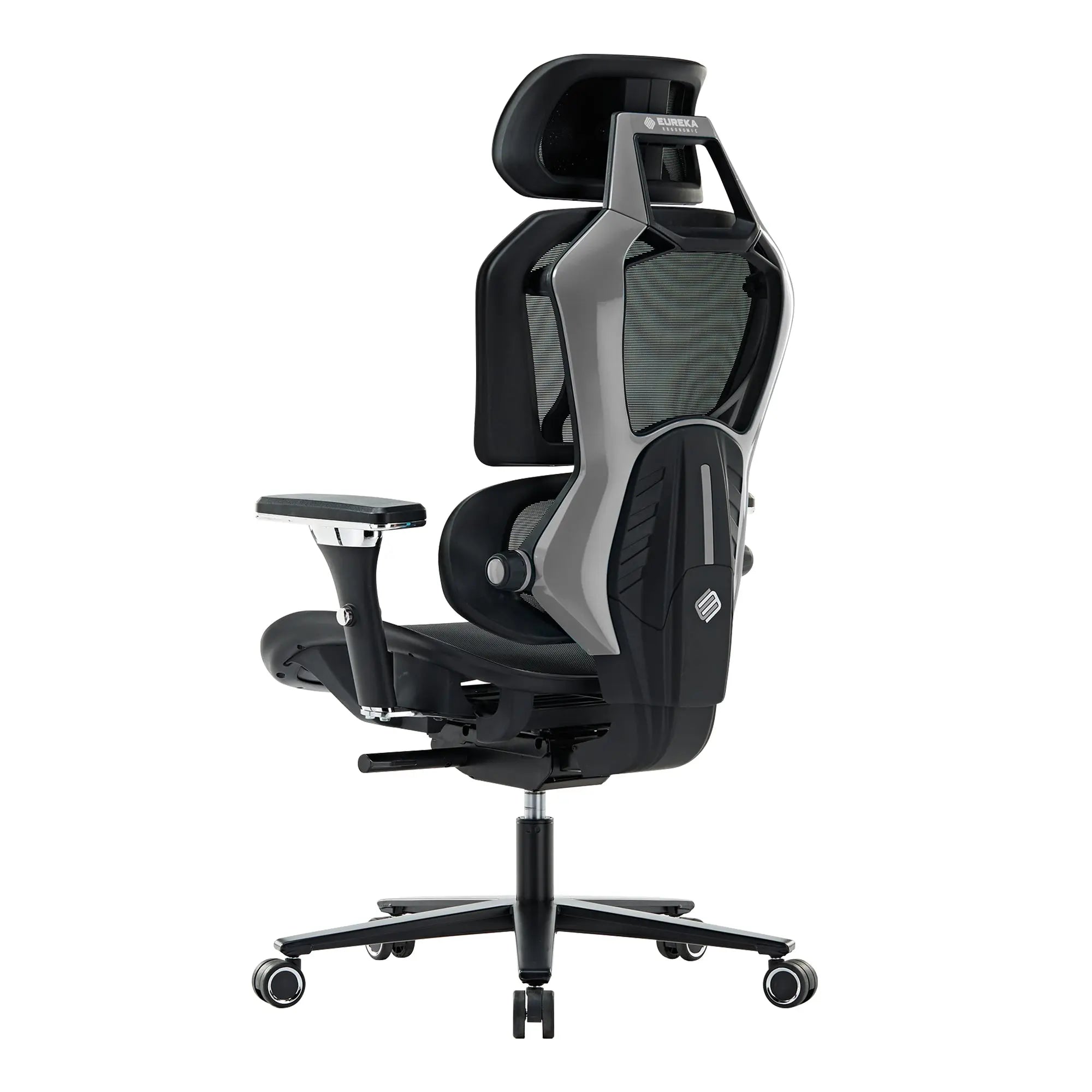 Racing-Style Gaming Chair with Headrest and Lumbar Pillow, Black and Red