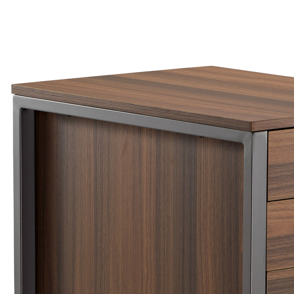 28'' Four-Drawer File Storage Cabinet, Walnut