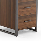 28'' Four-Drawer File Storage Cabinet, Walnut
