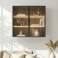 32 Wall Mounted Curio Cabinet with Glass Doors