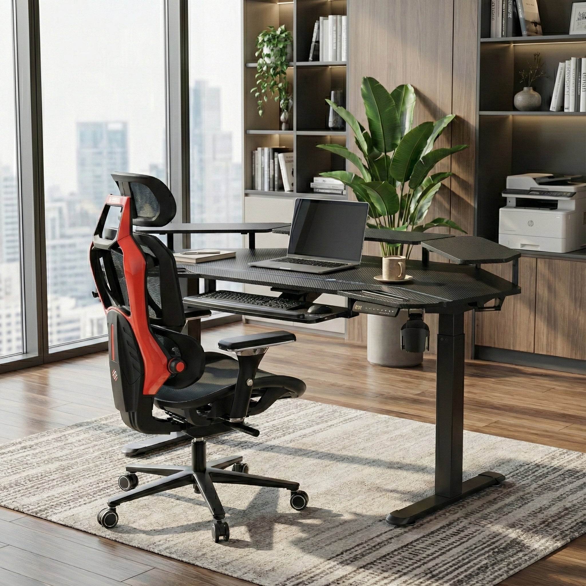 Wing-Shaped Standing Desk (72x23)