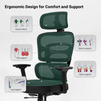 High-Back Mesh Office and Gaming Chair, Black