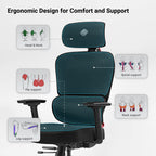 High-Back Mesh Office and Gaming Chair, Black