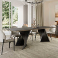 Rectangular Dining Table with Bench, Natural Wood