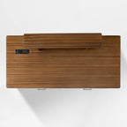 63x29 Executive Height Adjustable Standing Desk with Walnut Desktop and Drawers