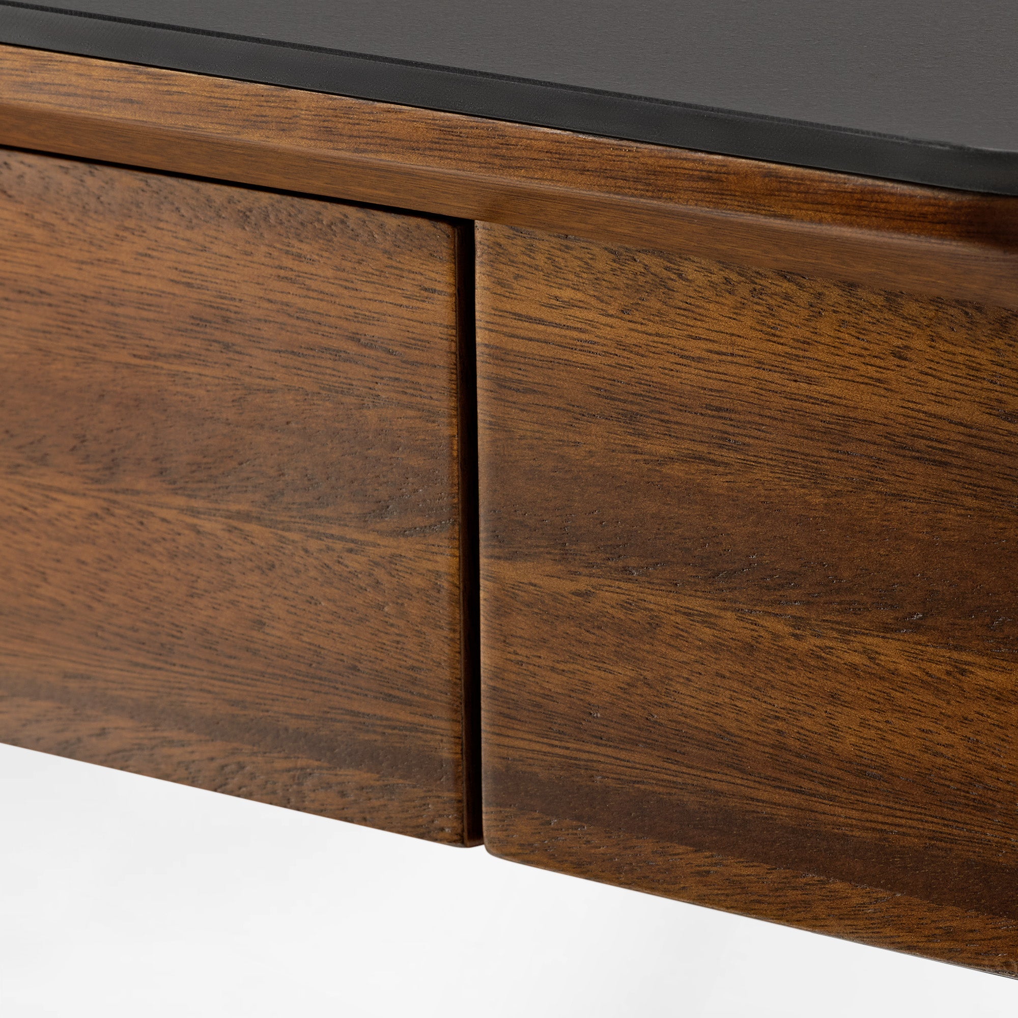63x23 L-Shaped Height Adjustable Executive Desk, Black and Gold Sintered Stone