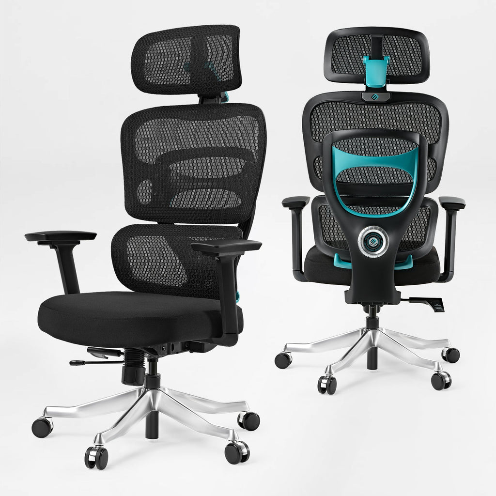 High-Back Mesh Office and Gaming Chair, Black