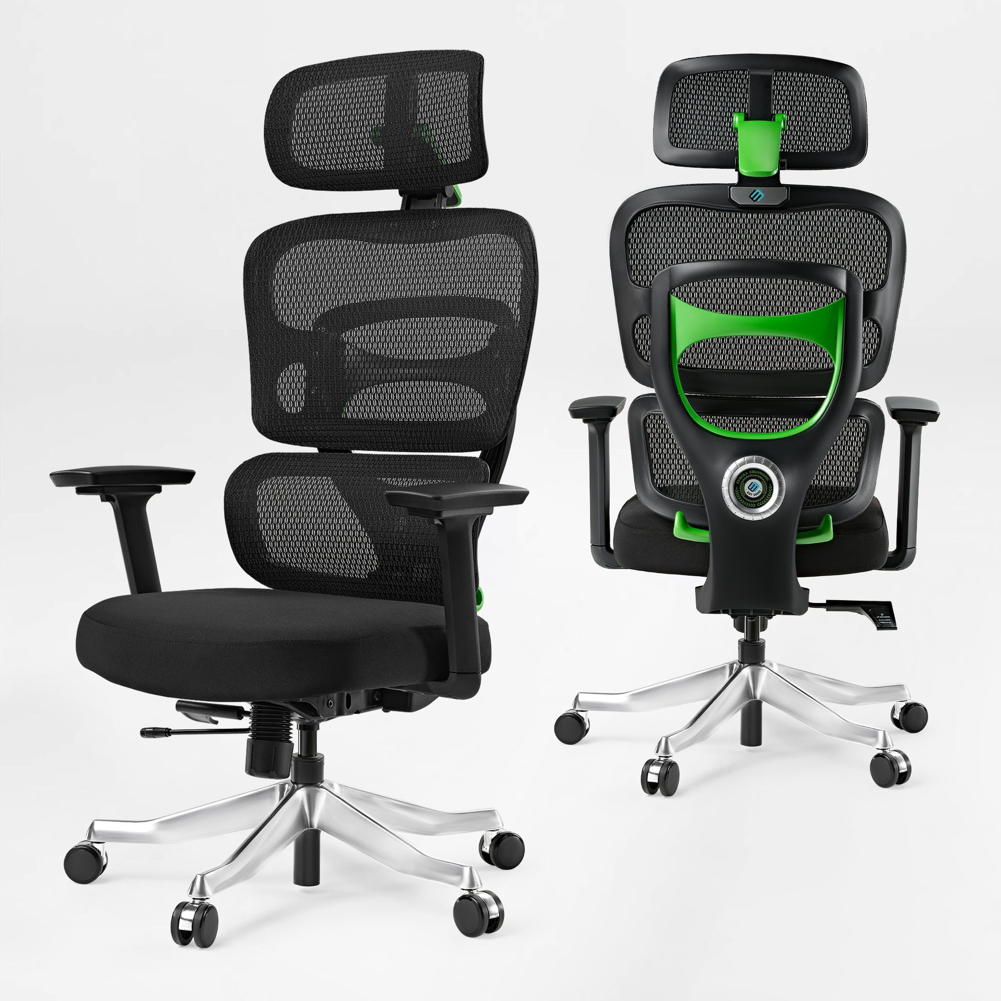 High-Back Mesh Office and Gaming Chair, Black