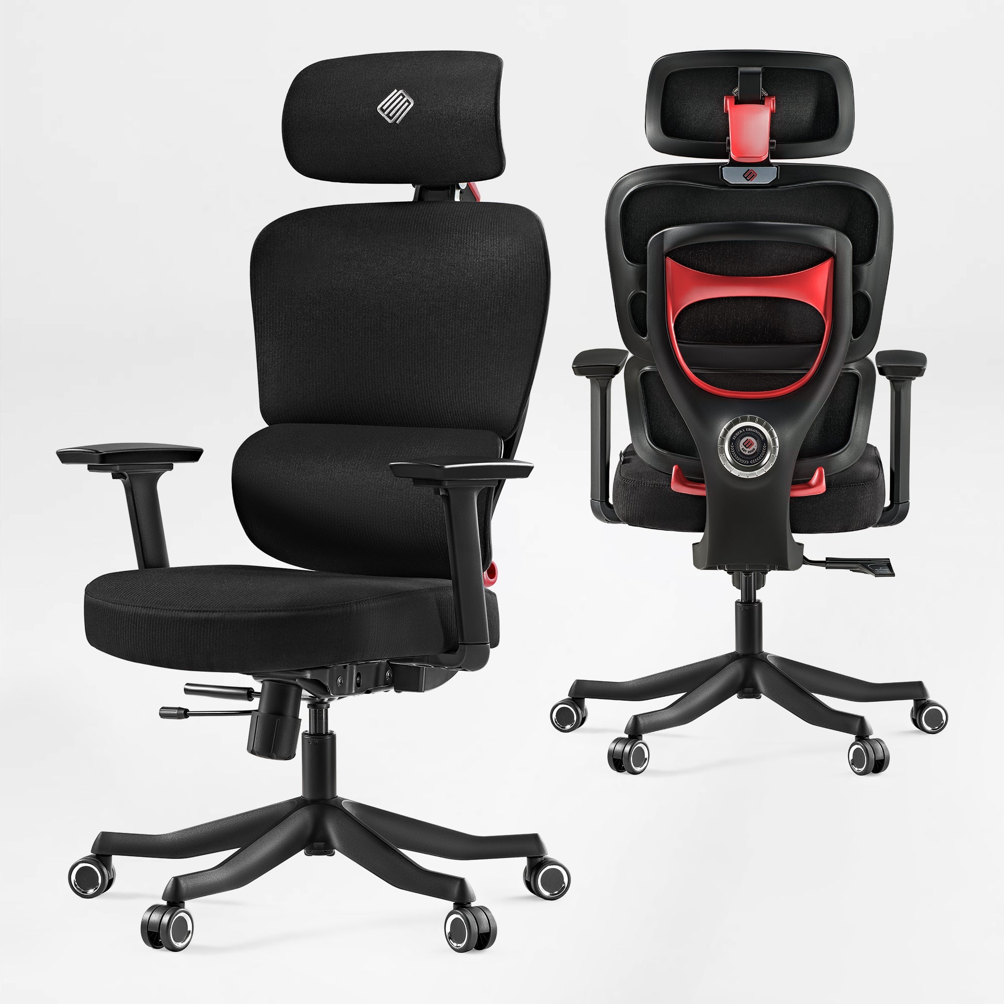 High-Back Mesh Office and Gaming Chair, Black
