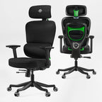 High-Back Mesh Office and Gaming Chair, Black