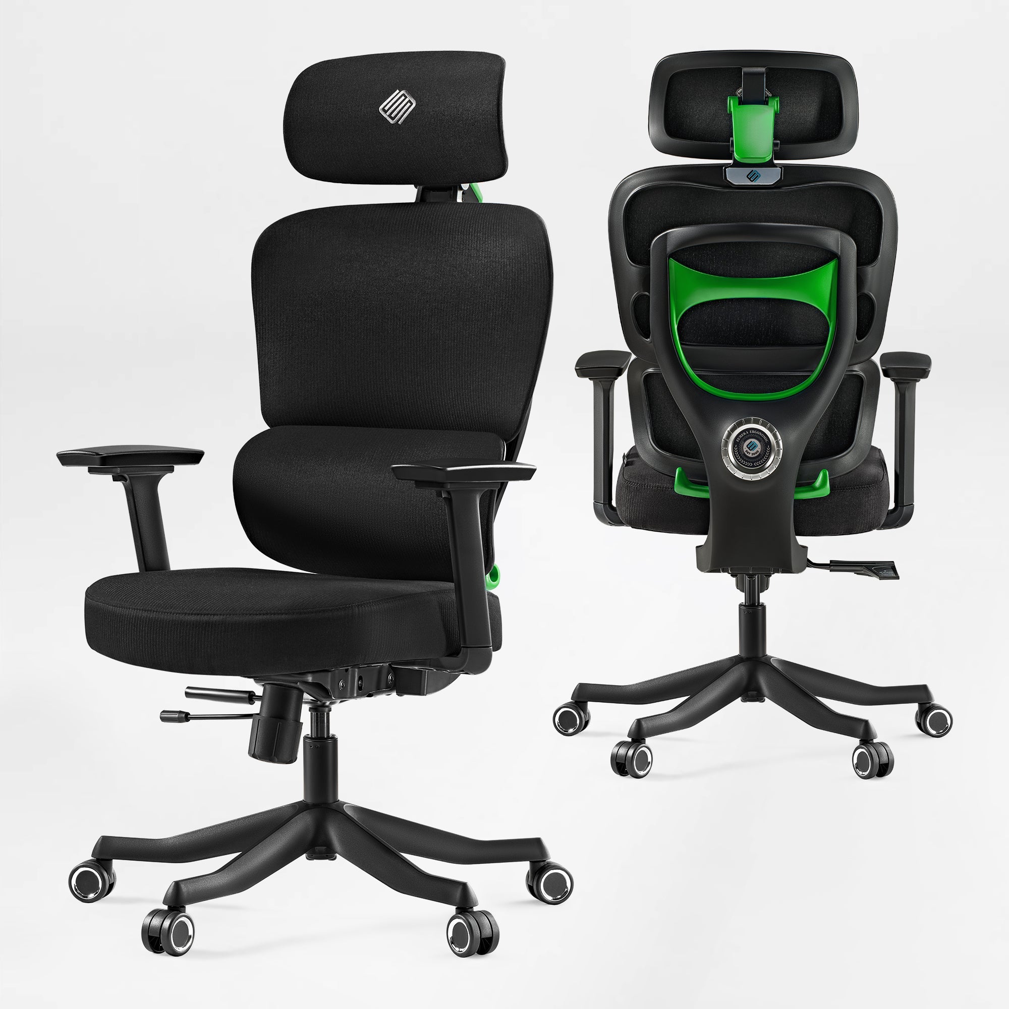 High-Back Mesh Office and Gaming Chair, Black