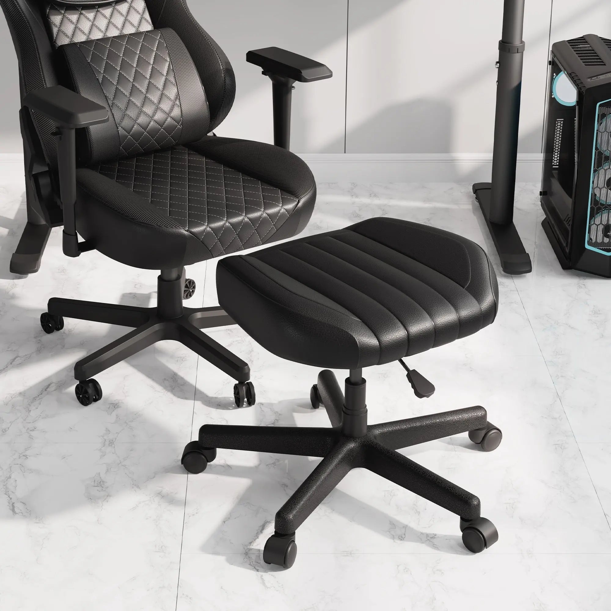 Footstool with Wheels