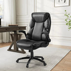 Faux Leather Home Office Chair - Ergonomic Cream
