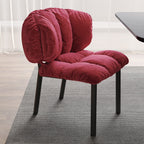 Velvet Dining Side Chair, Set of 1, Red and Green