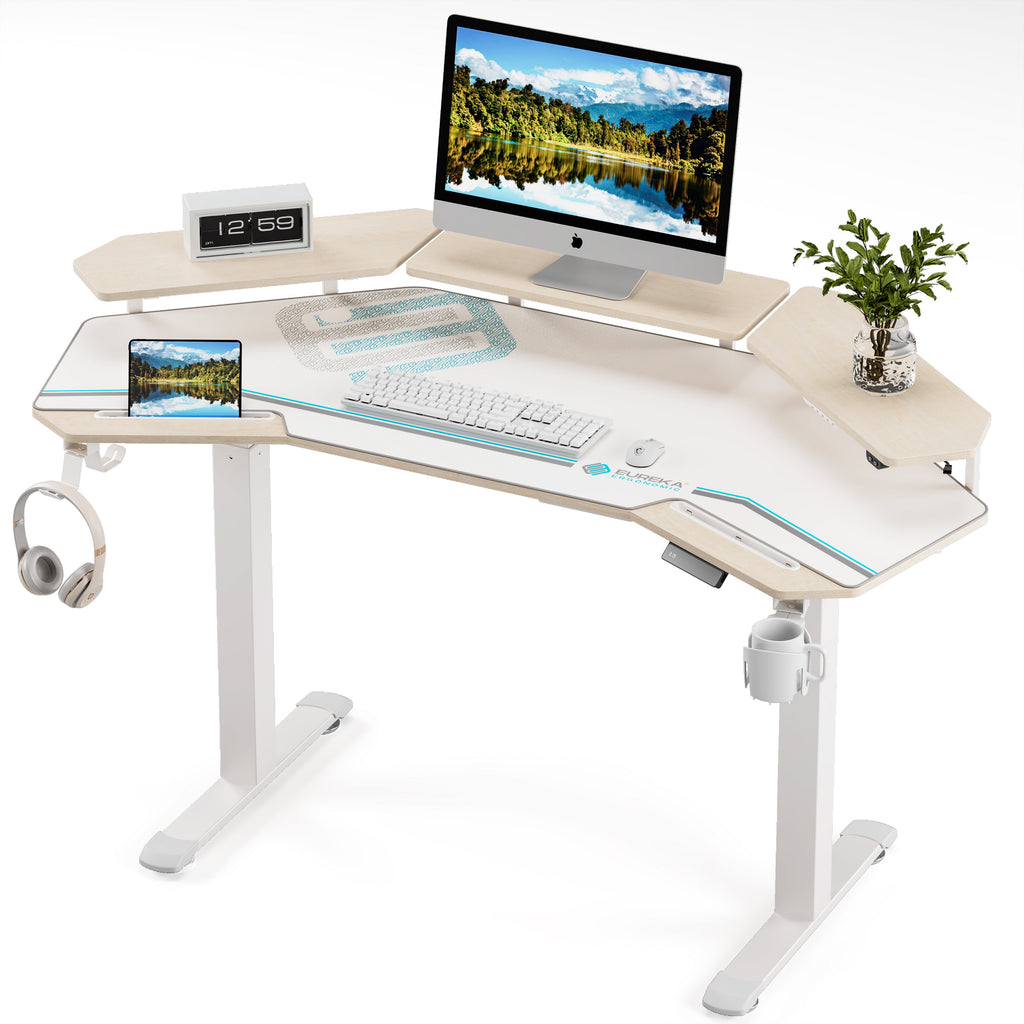 Wing-Shaped Standing Desk (63x23)