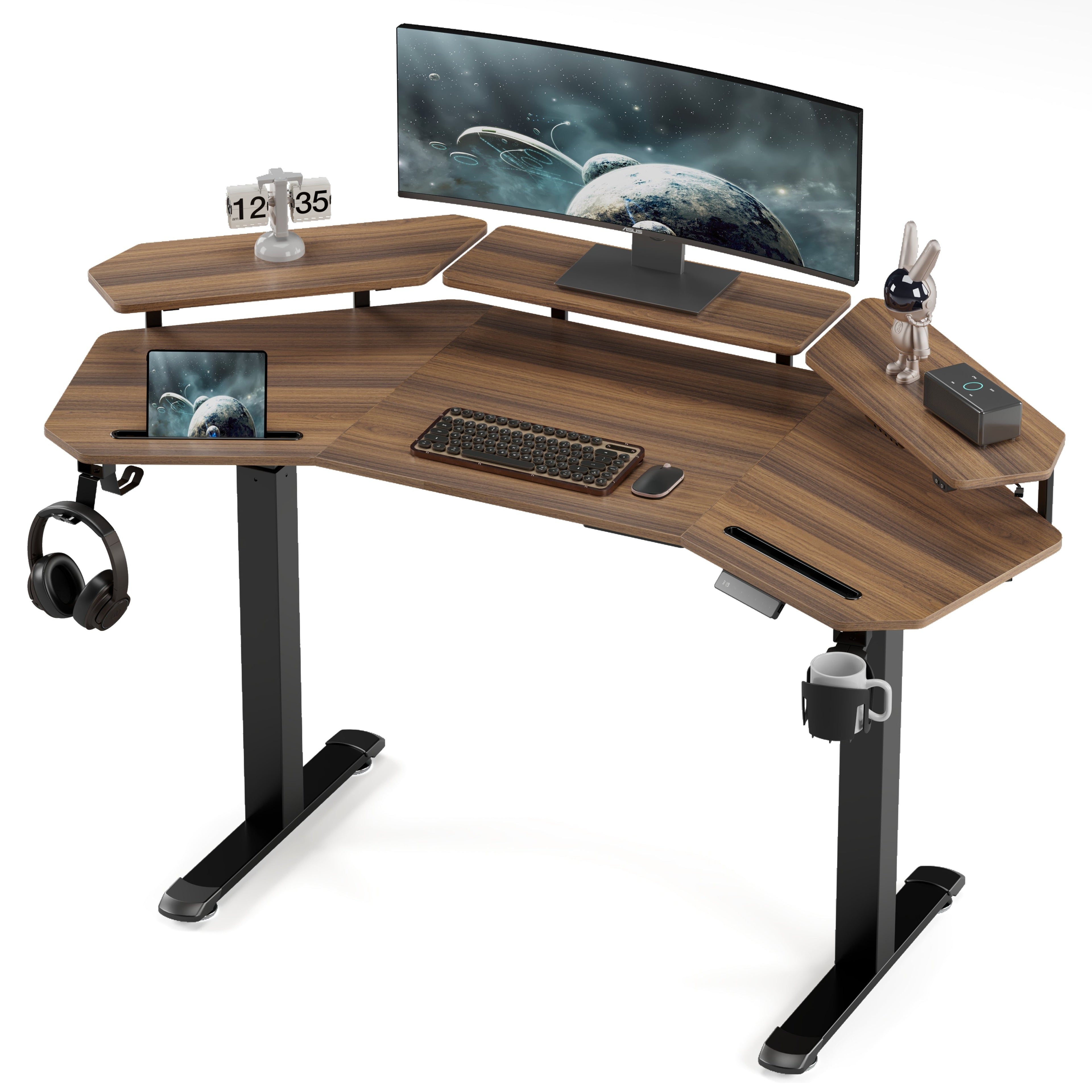 Wing-Shaped Standing Desk (63x23)