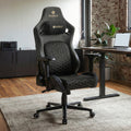 Ergonomic Gaming Chair with Footrest, Black and Yellow