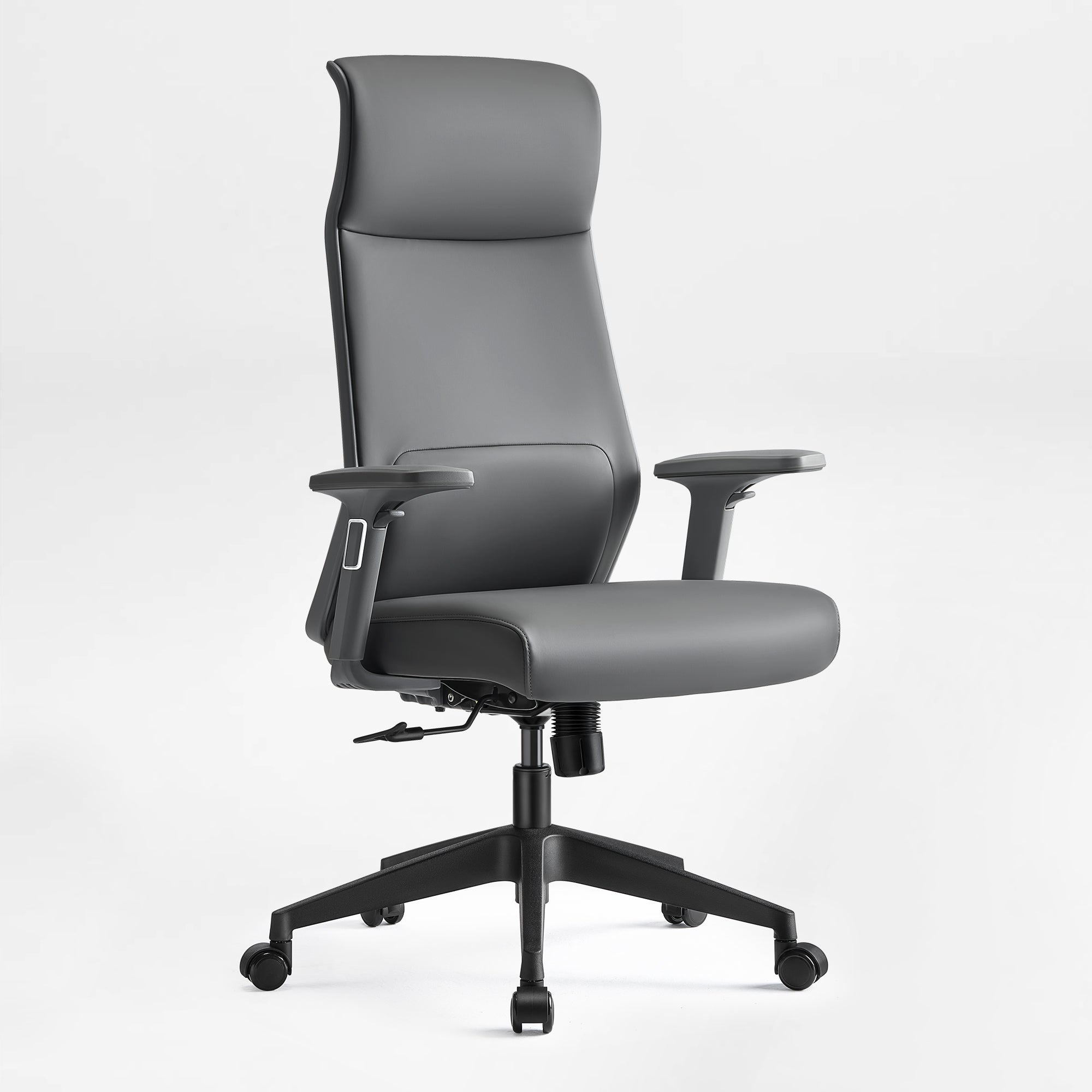 Microfiber Leather Office Chair - Dual-Layer Contoured Ergonomic