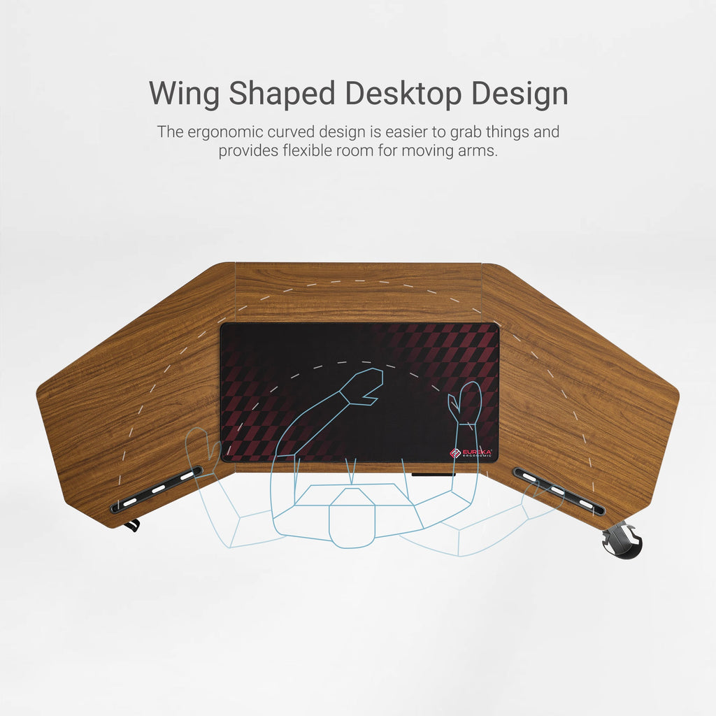 Wing-Shaped Standing Desk (72x23)