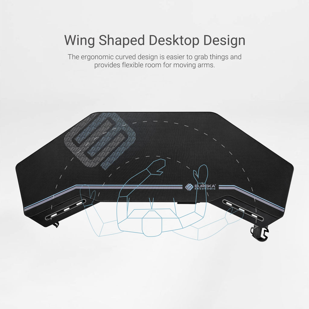 Wing-Shaped Standing Desk (72x23)