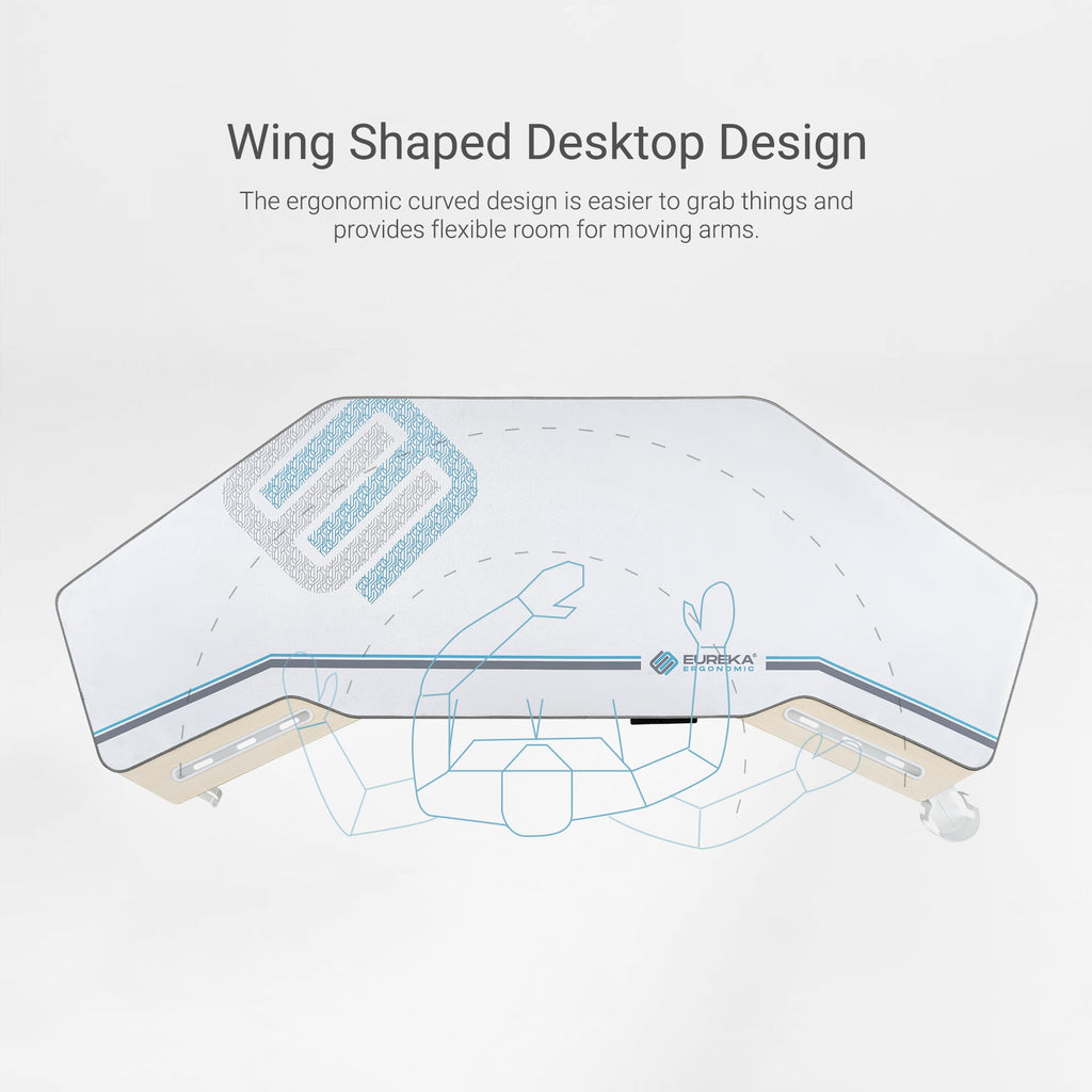Wing-Shaped Standing Desk (72x23)