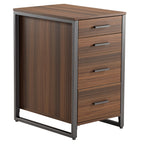 28'' Four-Drawer File Storage Cabinet, Walnut