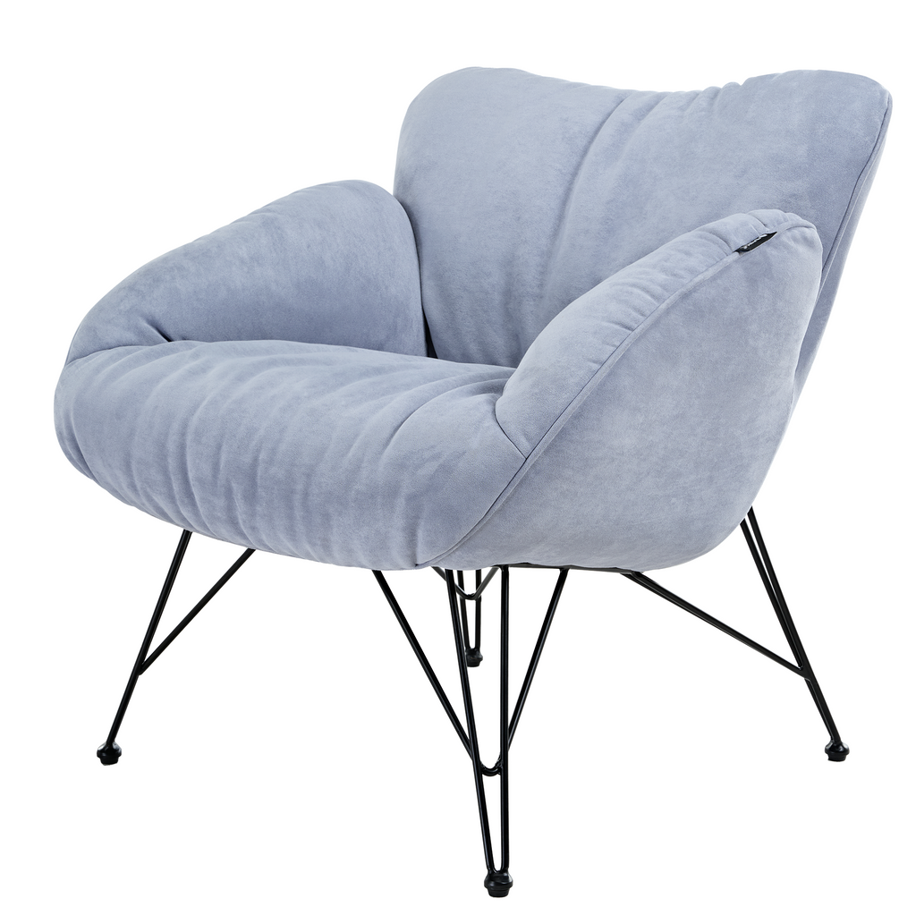 Soft Padded Cozy Lounge Chair, Blue