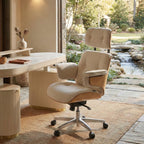 Genuine Leather Executive Office Chair - Classic Ergonomic Design