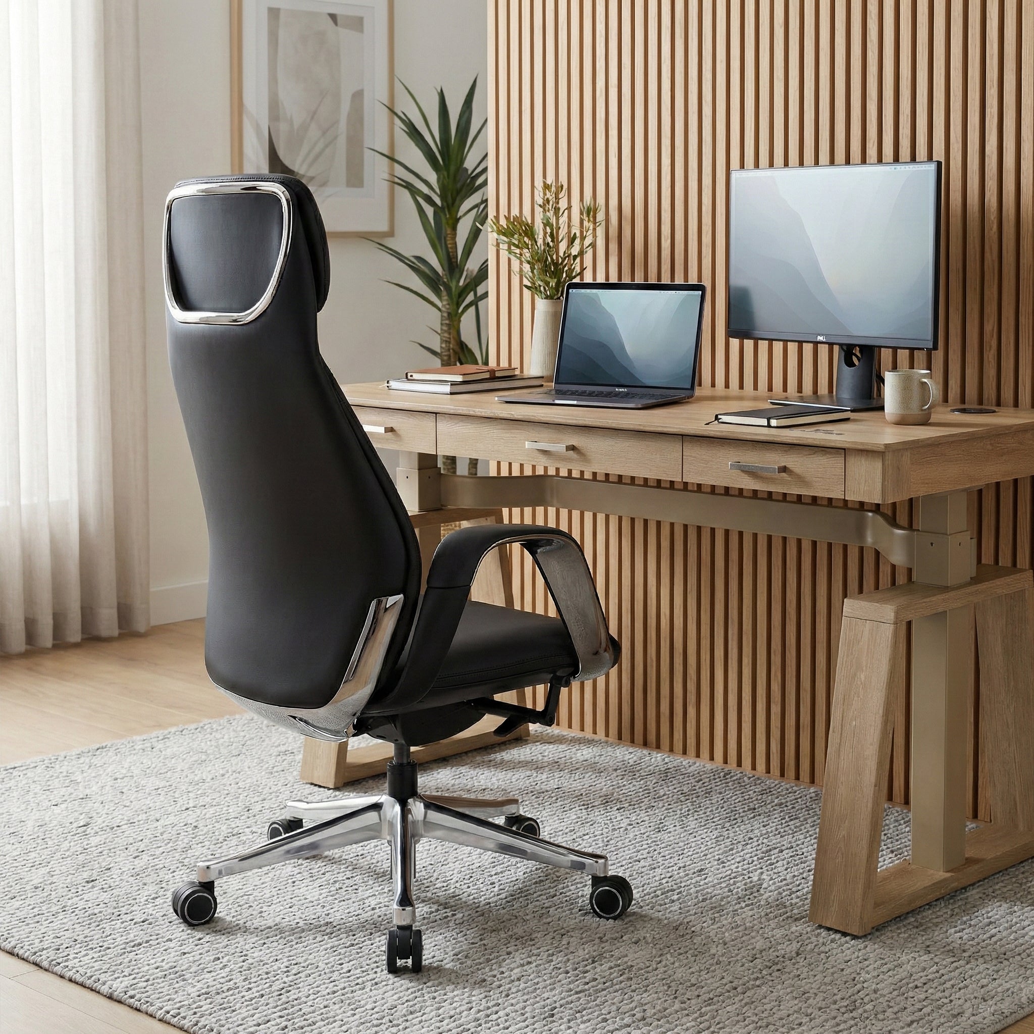 Napa Leather Executive Office Chair - Fully Adjustable