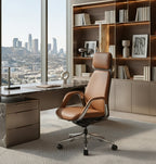 Napa Leather Executive Office Chair - Fully Adjustable