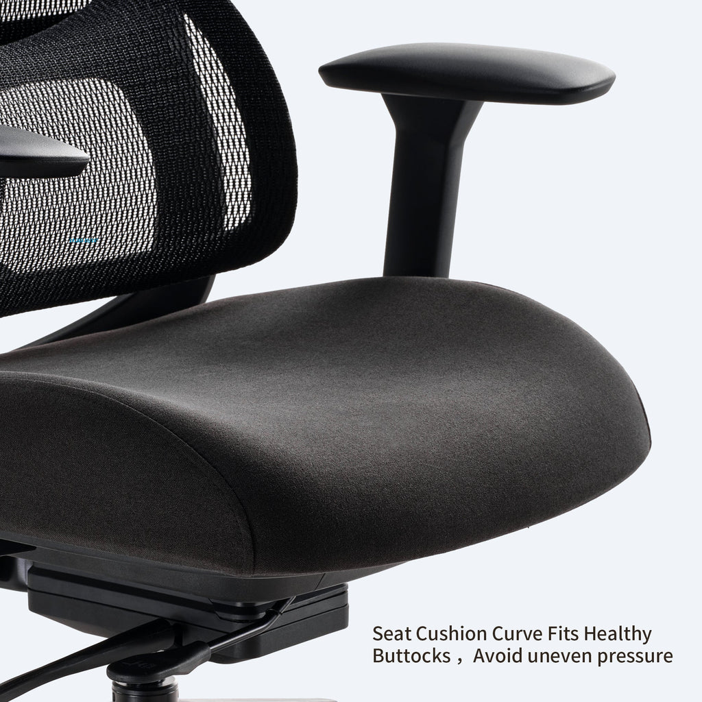 Ergonomic Office Chair - 3D Adaptive Lumbar Support Adjustable
