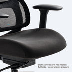 Ergonomic Office Chair - 3D Adaptive Lumbar Support Adjustable
