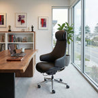 Napa Leather Executive Chair - Soft Curves Upholstered Frame