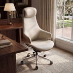 Napa Leather Executive Chair - Soft Curves Upholstered Frame