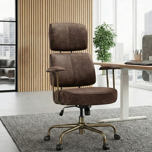 High Back Office Chair - Ultra Soft Cushion Adjustable