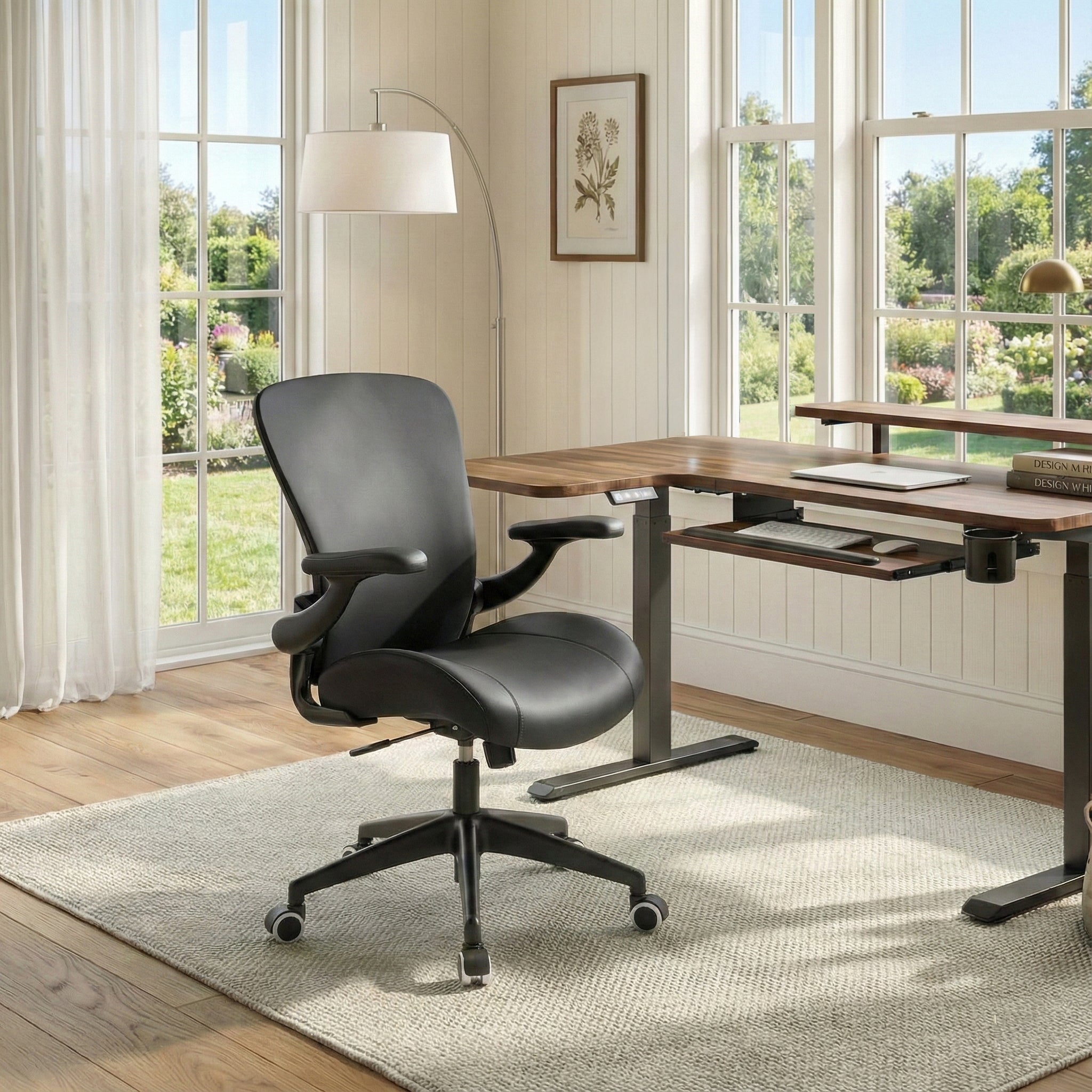 Ergonomic Office Chair - Full PU Leather Versatile Stylish Comfort