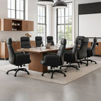 Microfiber Leather Executive Office Chair with Adjustable Headrest