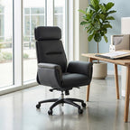 Microfiber Leather Executive Office Chair with Adjustable Headrest
